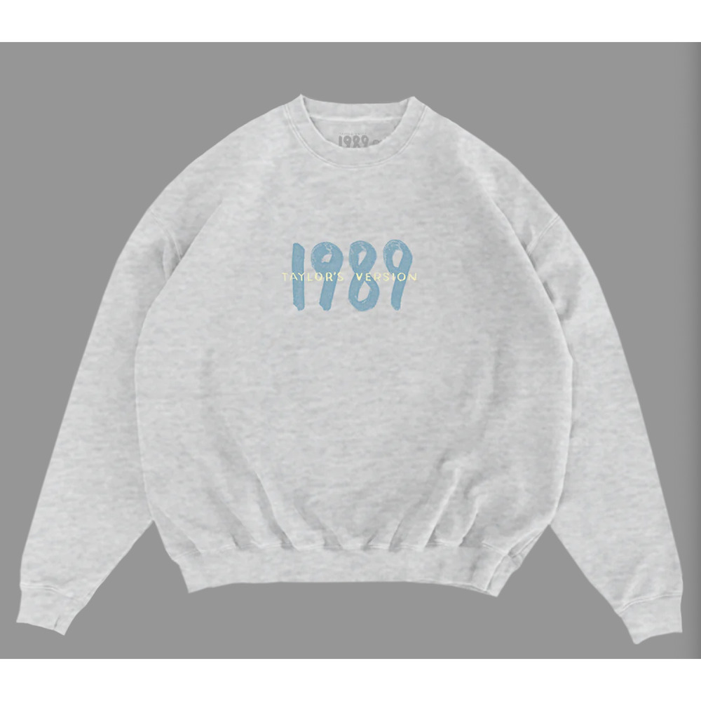 Taylor Swift Spotify Fans First 1989 Heather Gray Crewneck Size M - In Hand